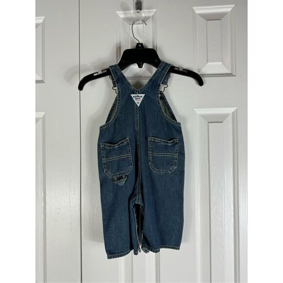 Oshkosh Girls Denim Overalls Size 9m - Picture 2 of 3